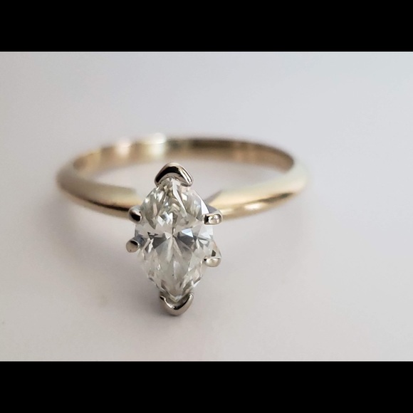 .74 ct Marquise cut diamond ring - Picture 2 of 5